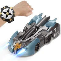 new mini 2 4g wall climbing car remote control car sound light watch remote control rechargeable climbing stunt car toy car