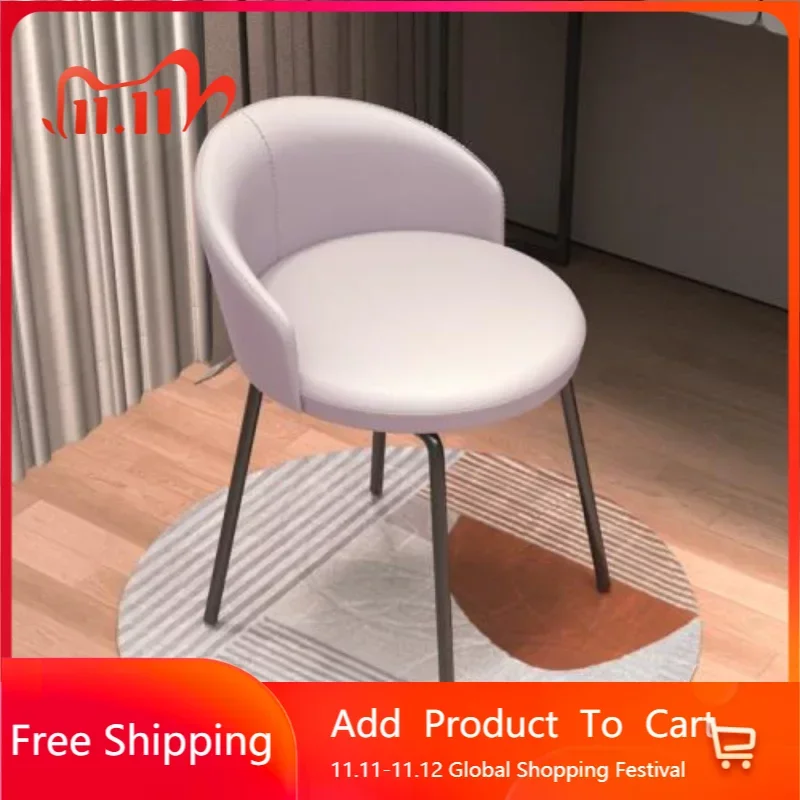 

Light Luxury Leisure Nordic Makeup Chair Ins Chair Simple Modern Dining Table Chair Back Desk Home Chair Foot Stool Furnitures