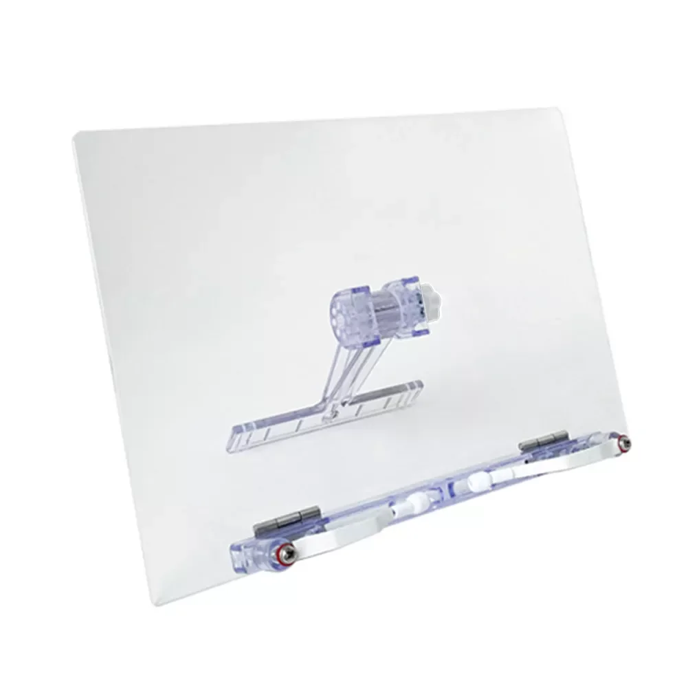 

LY Acrylic Reading Bookshelf for iPad Tablet PC Holder 180 Degree Adjustable Bracket Desktop Book Holder Christmas Gift