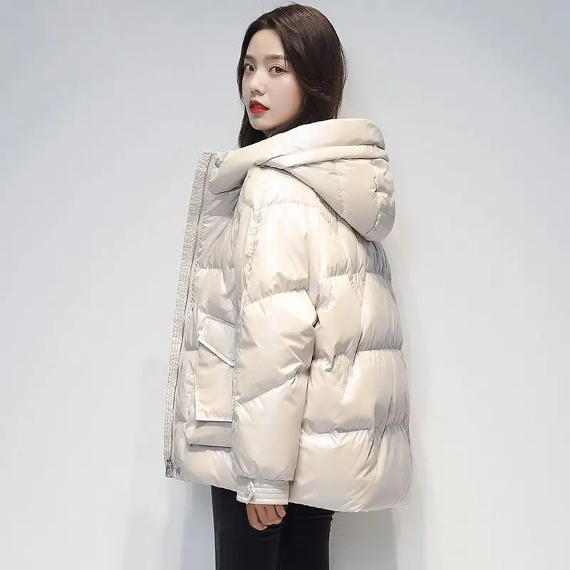 

2023 New Winter Jacket Parkas Women Coat Hooded Overcoat Female Jacket Parka Thick Warm Cotton Padded Outwear Pockets S49