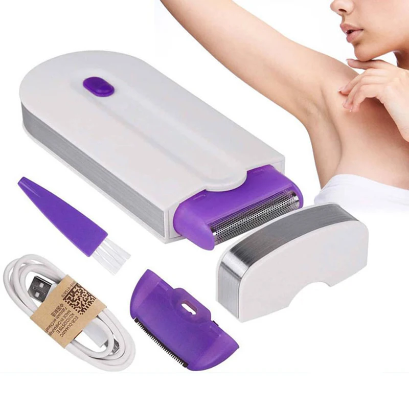 Kit di depilazione indolore professionale epilatore Laser Touch USB ricaricabile per donna corpo viso gamba Bikini rasoio per mani rimozione dei capelli