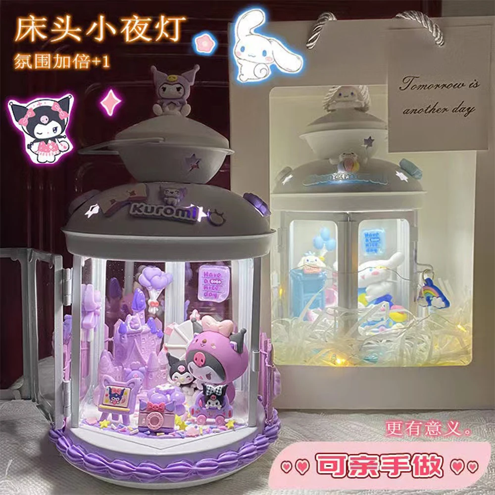 

Sanrio Kuromi Cinnamonroll лампа Мелодия светильник свет Декор Kawaii аниме игрушки День рождения подарок на Рождество, Хэллоуин