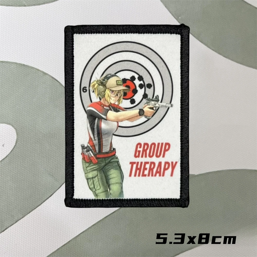 Группа Theropy Gun Target аниме значок для морального духа наклейки с рисунком