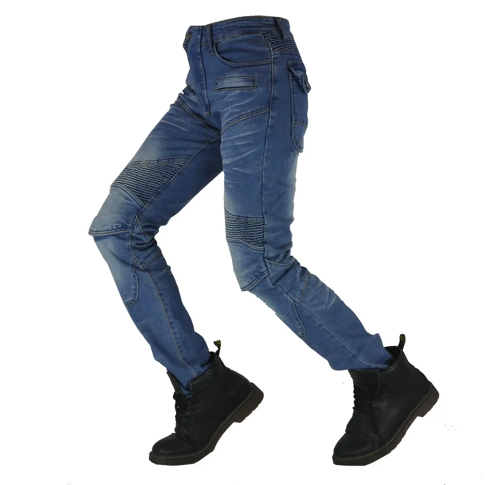 

4 P protective gear jeans women's European and American casual personality motorcycle pants motorcycle racing riding belt