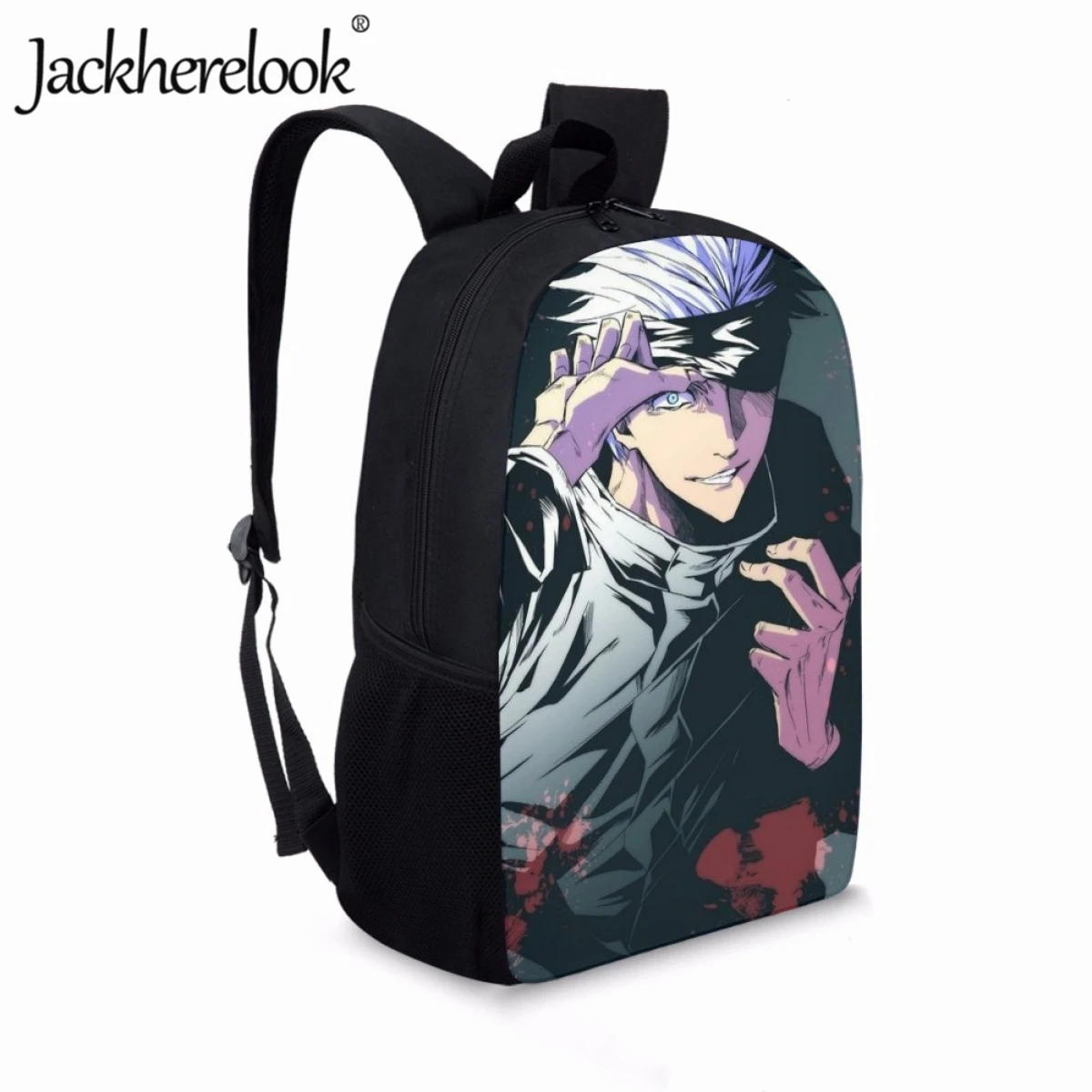 Jackherelook Anime Jujutsu Kaisen Backpack for Children School Bag Gojo Satoru Book Bag Boys Girls Student Start of School Gift