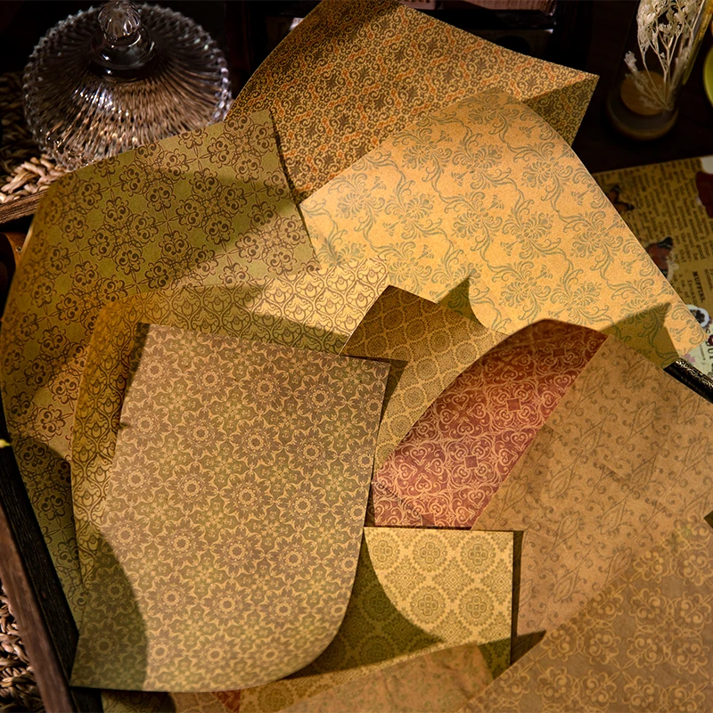 

12Pcs Material Paper Newspaper Ledger Gift Old Yellowing Assembly Collage Retro Base Packing Background Scrapbook 170*243mm