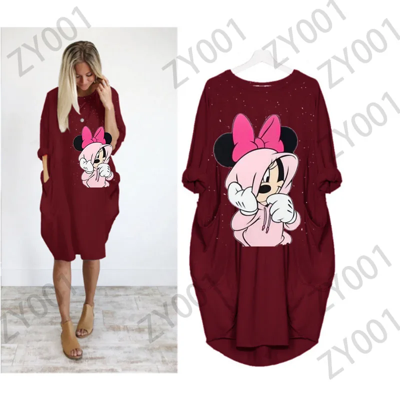 

Disney Dress Women's Shirts for Summer Dress Beach Outing Women's Clothing Spring Summer 2022 Casual Dresses Ladies 2022 Playa