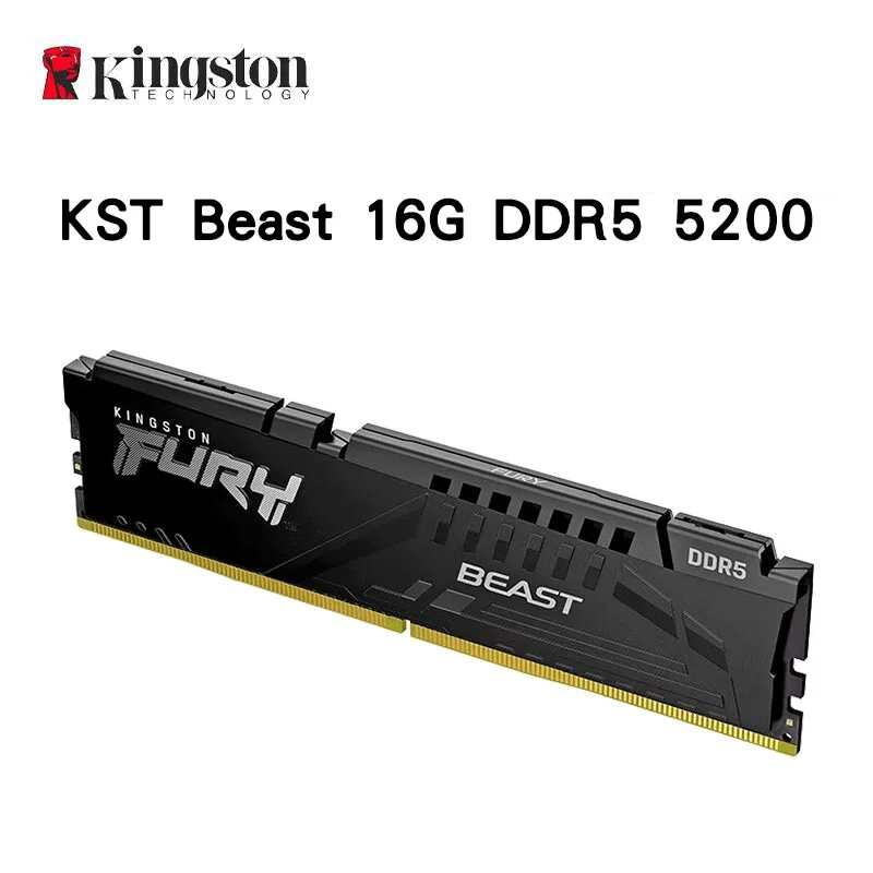 

Оперативная память Kingston Fury Beast, 16 ГБ, 32 ГБ, 5200 МГц, DDR5