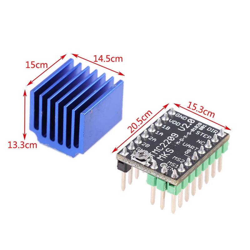 

Драйвер шагового двигателя MKS TMC2209 2209 StepStick, деталь 3D-принтера, сверхтихая для SGen_L, 1 шт.