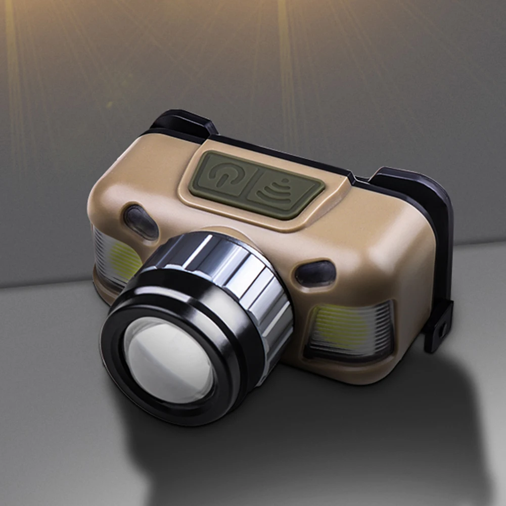 

Induction USB Rechargeable XPE+COB LED Headlamp 600lm Outdoor Head Torch Flashlight for Running Camping Fishing