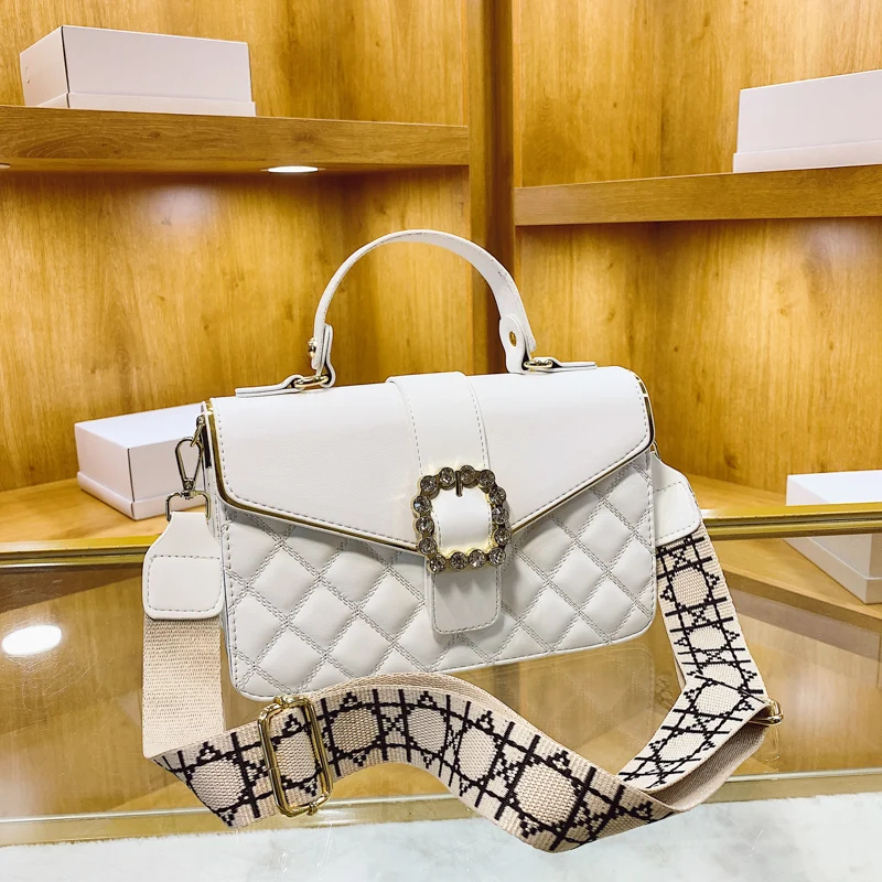 Diamonds Cover Shoulder Bag Women Handbags PU Luxury Designer Crossbody Bags Fashion Diamond Lattice Ladies Hand Bags 2023 New