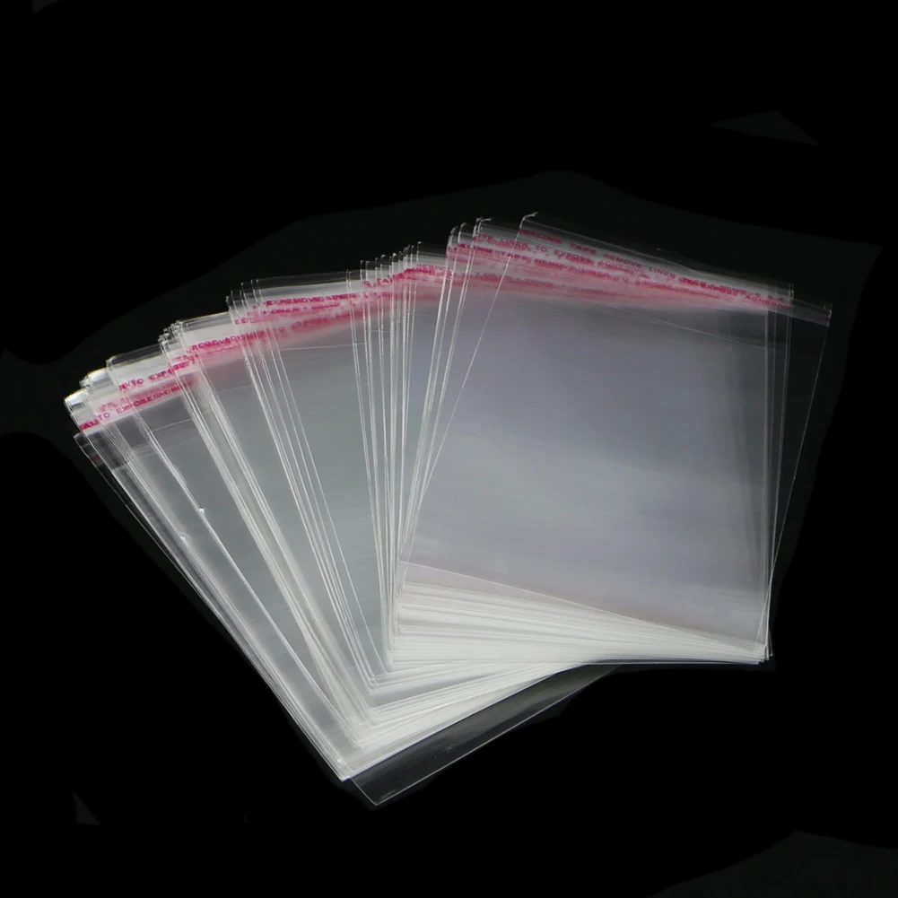 

100pcs Self Adhesive Plastic Bag OPP Clear Jewelry Packaging 10x15cm 3.94"x5.91"