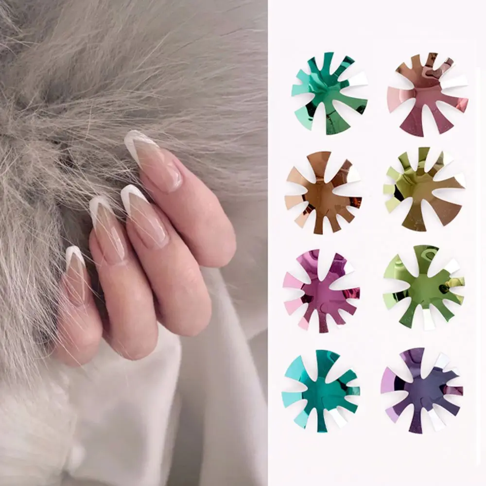 

French Smile Cut V Line almond shape Tips Edge Trimmer Nail Cutter Acrylic White French Mold Manicure Nails Art Tools