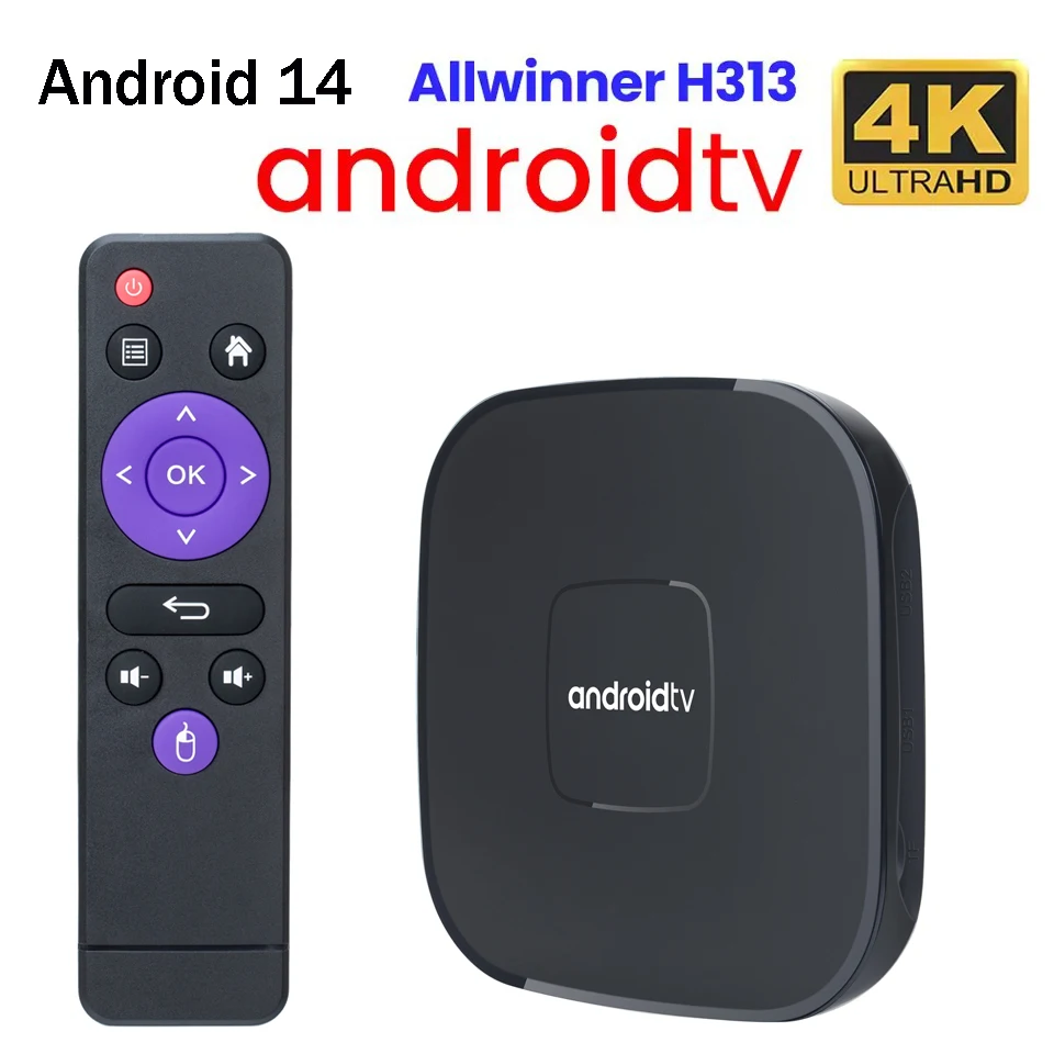 Фото Q96 A1 ТВ-приставка Android 14, Allwinner H313, поддержка HD 4K H.265 WiFi 4G Smart TV Box, 3D-медиаплеер, телеприставка, IPTV №1