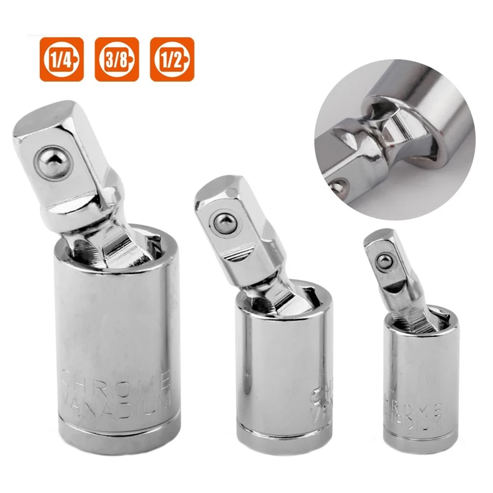 

Universal Joint 360 Deg Ratchet Angle Extension Bar Socket Adapter 1/4 3/8 1/2\" Bushing Spanner Key Magic Multi Hand Tools