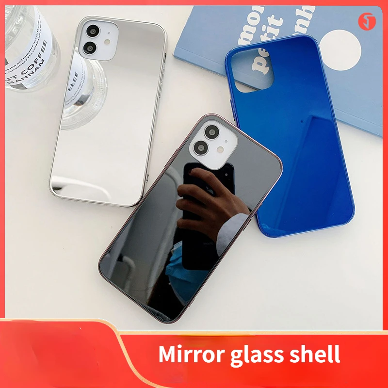 

The New Phone Case Is Suitable for iPhone14promax Electroplated Glass 13 12pro Makeup Mirror Xsmax Xr 7plus 11 Protective Cover