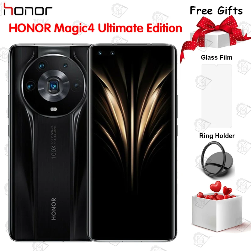New Original HONOR Magic 4 Ultimate Edition 5G Mobile Phone 6.81" Snapdragon 8 Gen 1 Octa Core Android 12 NFC 4600mAH Smartphone