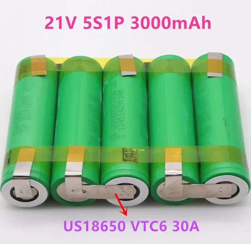 12 В - 25 US18650 VTC6 3000 мАч 30 А для отвертки 6 аккумуляторная паяльная лента 3S1P