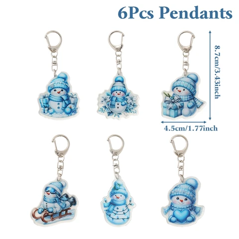 Рождественские брелоки 6 шт