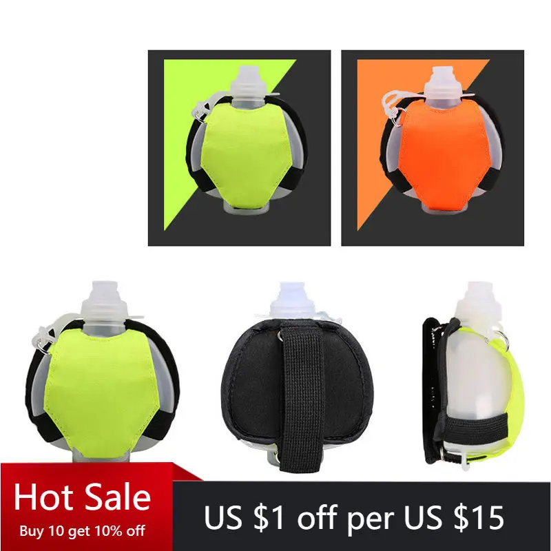 

Wrist Water Bottle Mini Running Kettle Holder Wrist Storage Bag Hydration Pack Soft Flask For Marathon Riding Fitness Climbing
