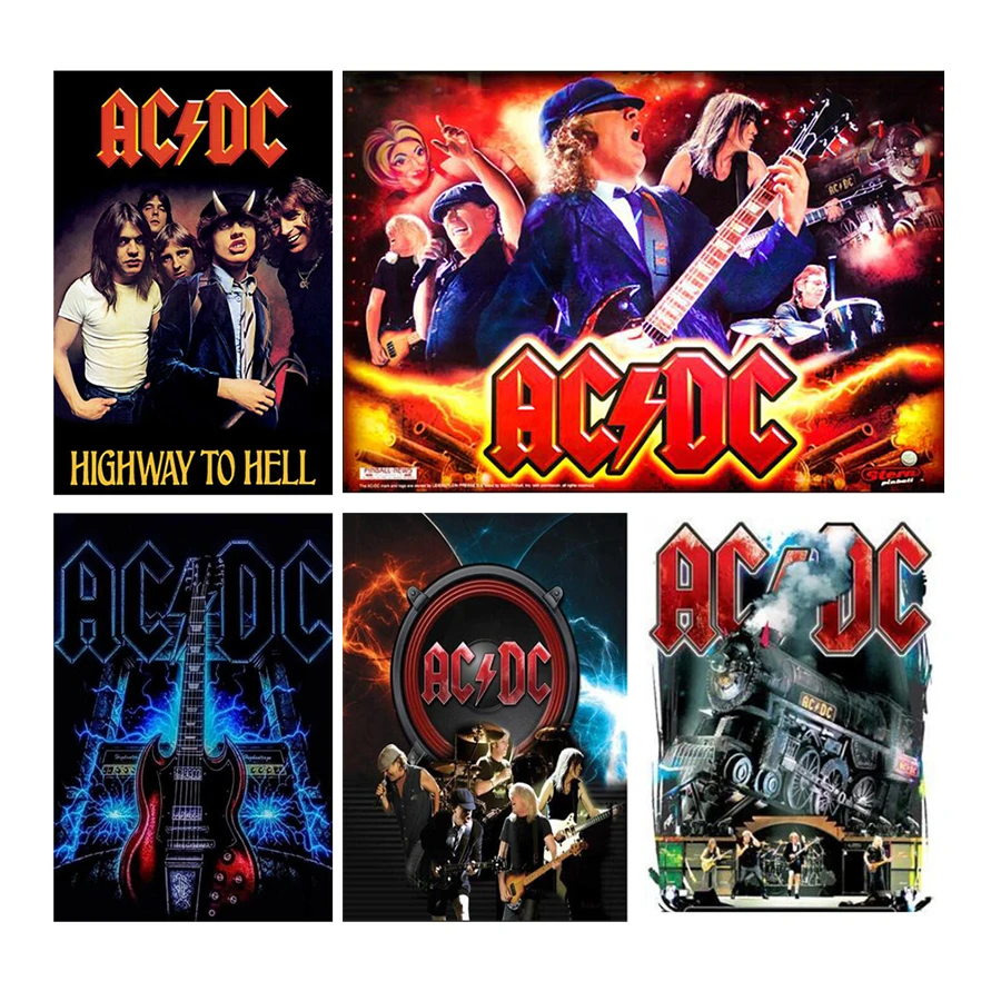5D DIY AC/DC Band Diamond Painting Art  Embroidery Handicraft Portrait Full Square/Round Cross Stitch Kits Home Decor Gift