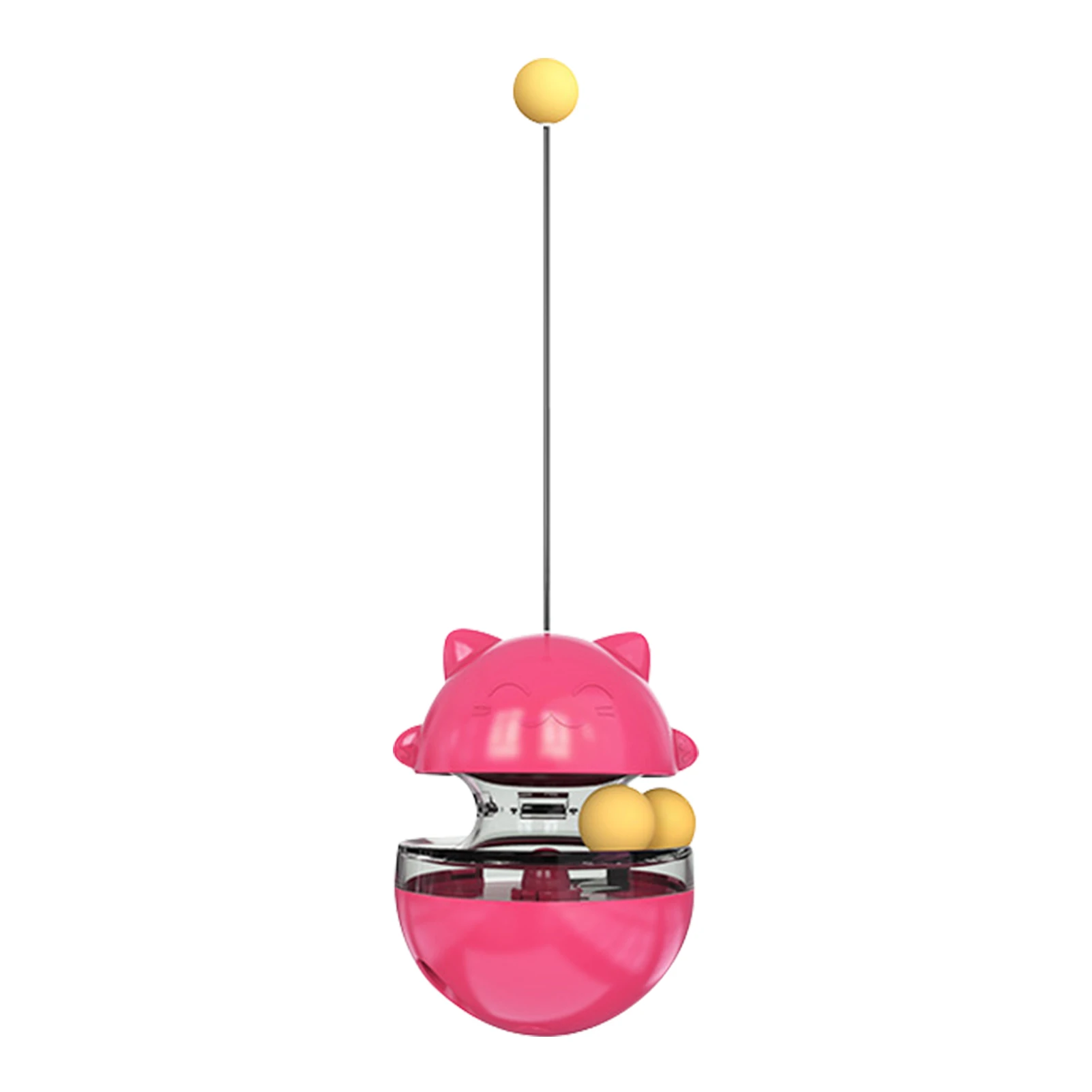 

Self Enjoyment Relieve Anxiety Interactive Balls With Feeder Easy To Operate Increase Physical Adjustable Feed Hole Cat Toy