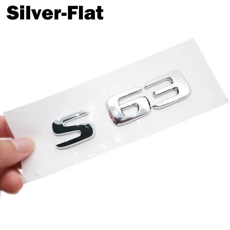 

OTOKIT новая плоская хромированная АБС-пластик 3D наклейка S63 багажник задний логотип значок эмблема для Mercedes Benz W176 AMG A Class A45 C63 E63