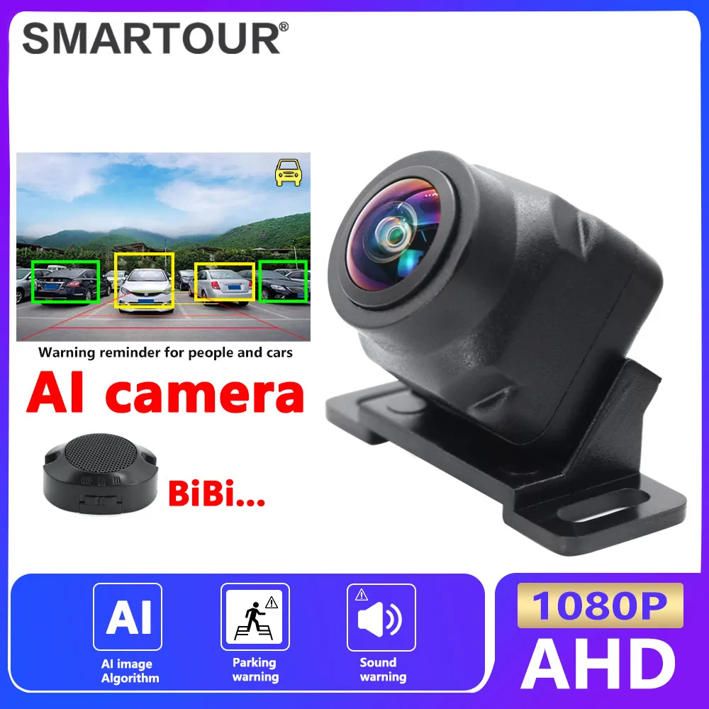 

ADAS AI 180 Угол обзора 4K AHD 1080P Автомобильная камера заднего вида с радарным датчиком парковки видеорегистратор автомобильный рекордер видеорегистратор двойная