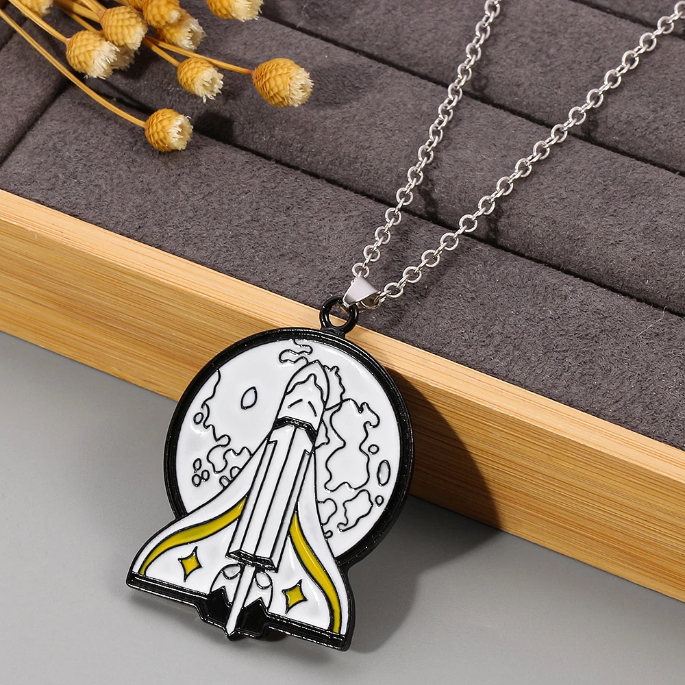 

Game PS4 The Last of Us 2 Space Shuttle Rocket Enamel Metal Pendant Necklaces For Women Men Fans Jewelry Gift