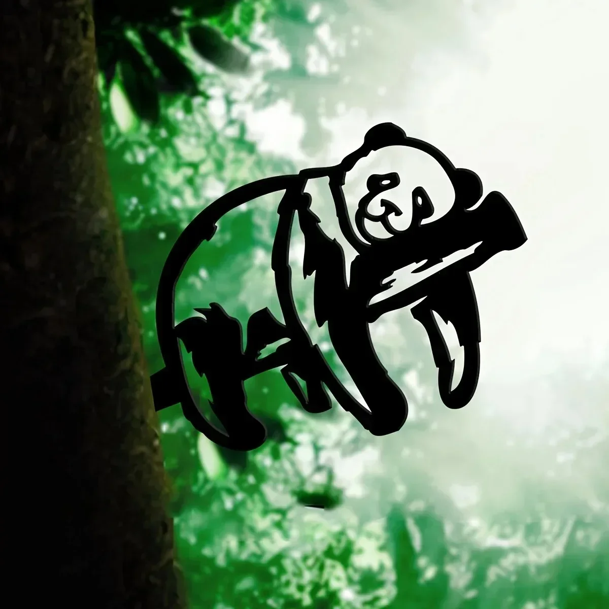 Металлический Силуэт Панды Садовый Декор Металлические Настенные Рисунки