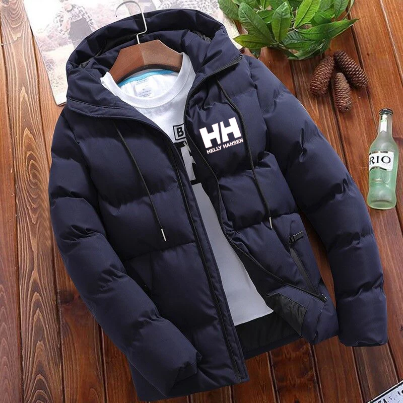 

Outdoor Brand HH Men's High-quality Jackets Autumn And Winter Thickened Padded Jackets Zipper Hooded Coats Men's Down Jackets