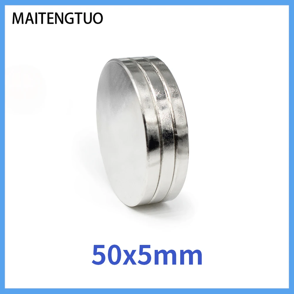 

1/2/3PCS 50x5 mm Disc Powerful Strong Magnetic Magnets 50mm X 5mm Bulk Round Neodymium Magnets 50x5mm N35 Big Disc Magnet 50*5
