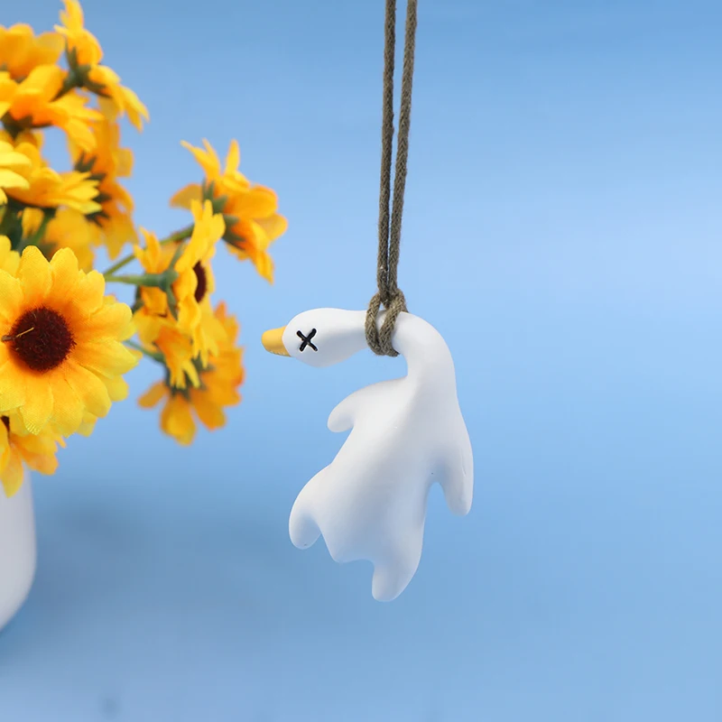 

1PC Swing Duck Car Pendant Funny Swing Duck Car Hanging Ornament Car Rear View Pendant Car Interior Decoration Swing Duck