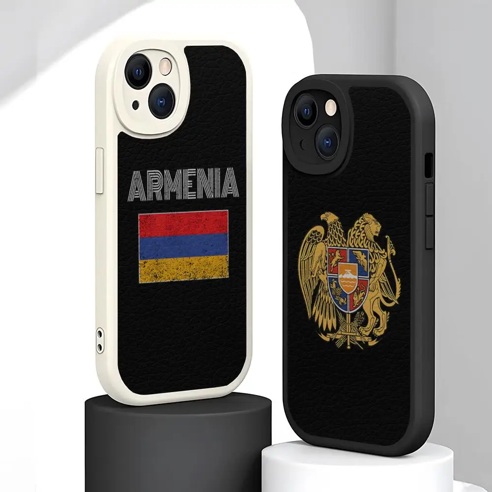 Чехол для телефона с флагом армянии Iphone 12 Pro Max 15 14 11 Mini X Xr Xs 8 7 Puls Se Роскошный чехол