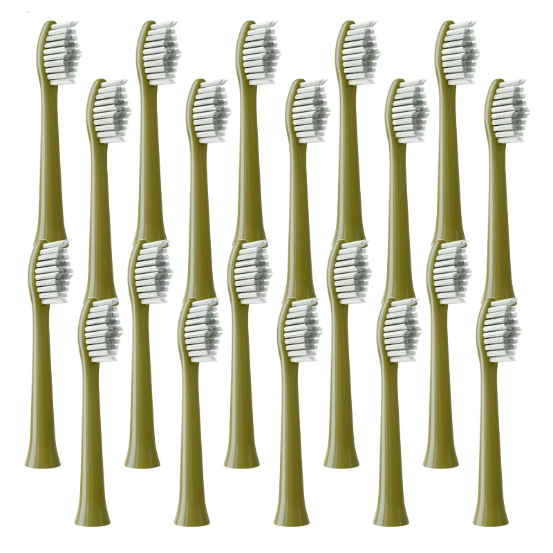 

20/50PCS Replacement For ROAMAN T10/T10S/T3/T5 Avocado Green Brush Heads Clean Sonic ToothBrush Whiten DuPont Smart Brush Head