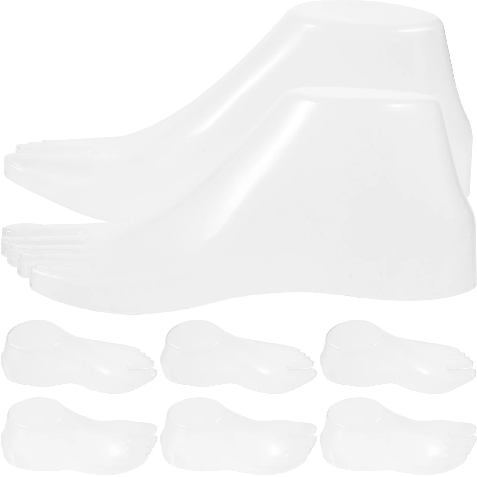 4 пары прозрачных манекенов для ног модель женской стопы пластиковая