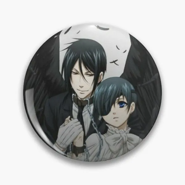 Мягкая булавка в виде черного Батлера с темным ангелом Женская на лацкан