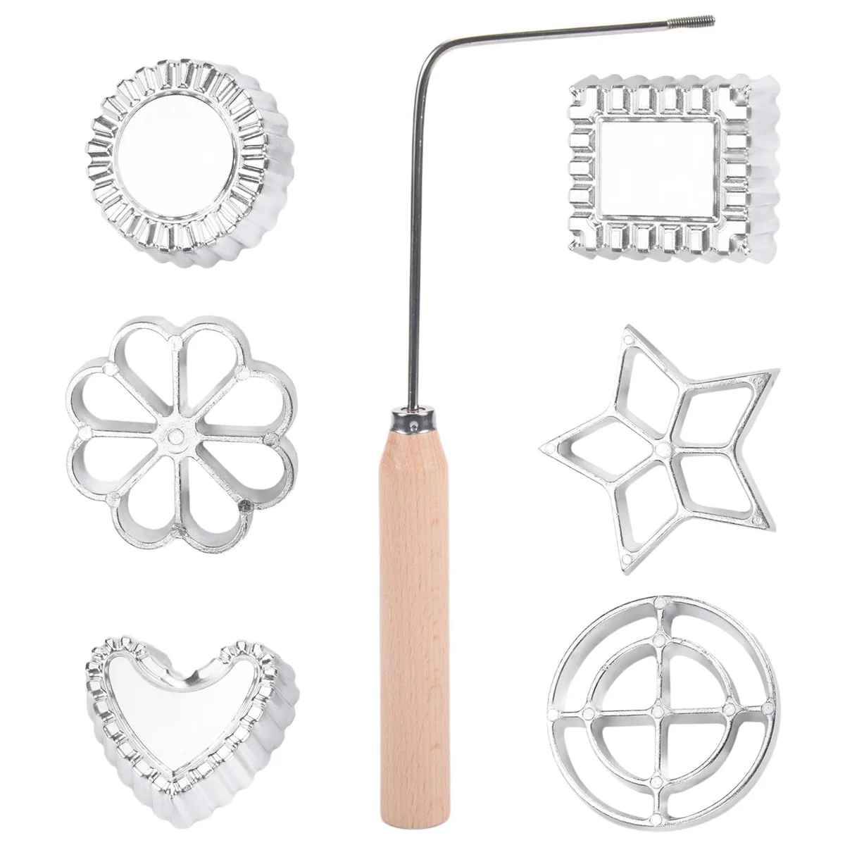 Achappam форма Bunuelos с ручкой Набор розеток Сердце Звезда круг квадратное печенье
