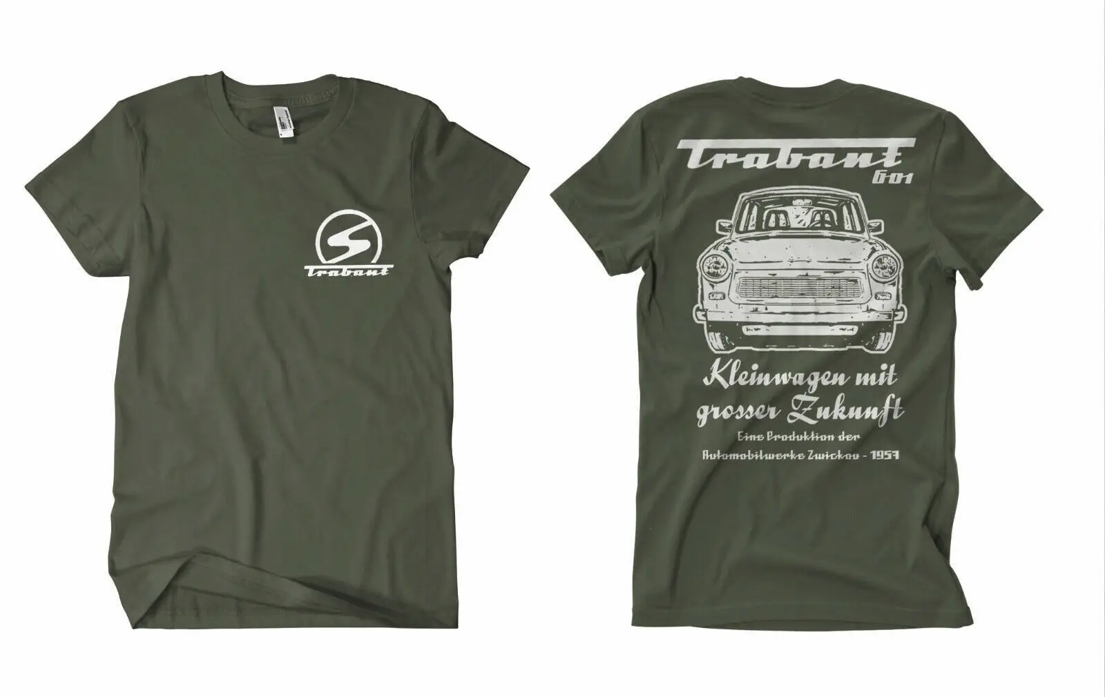 Трабант футболка с маленьким автомобилем Oliv Fb Trabi 601 Gdr культурное свойство