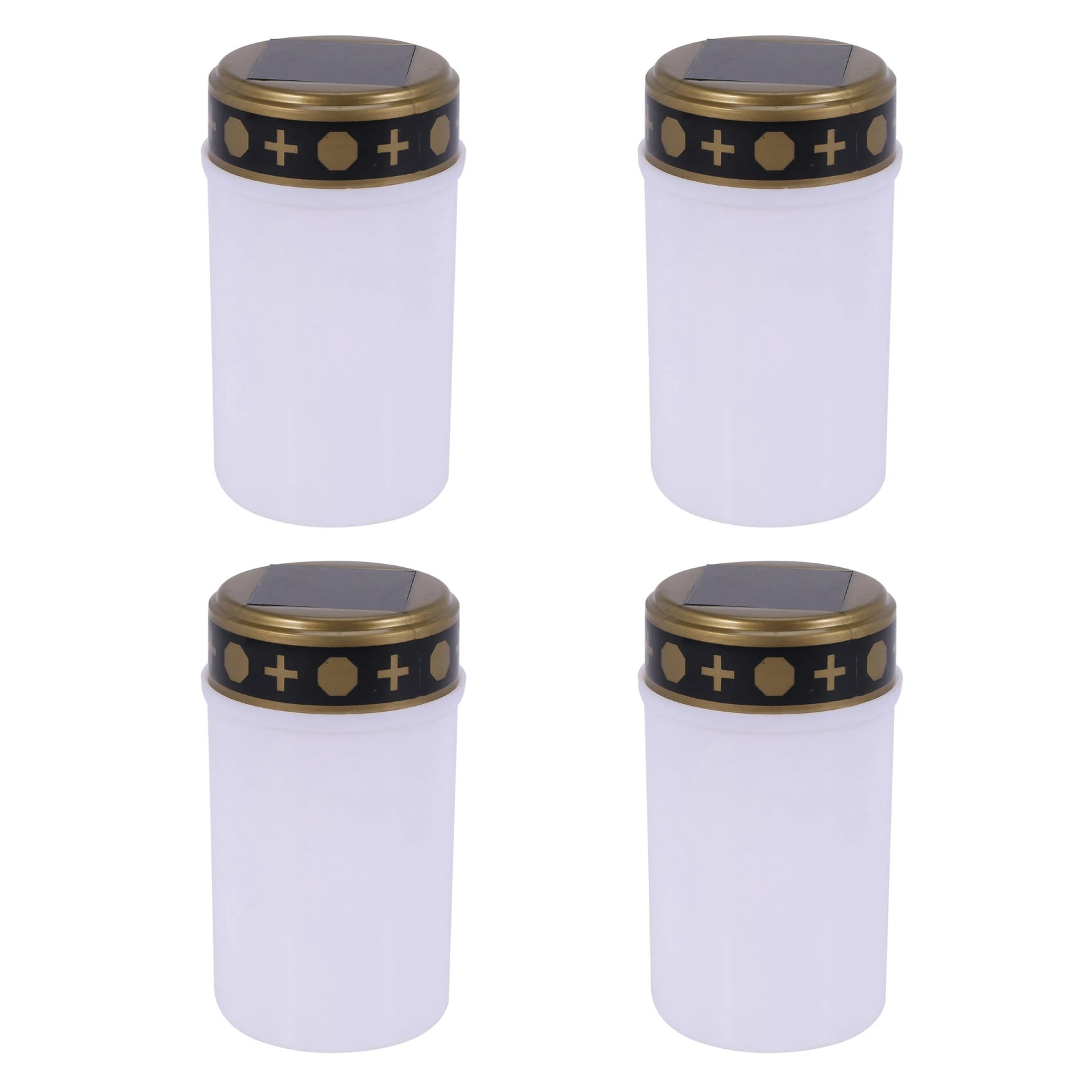 

4X White Grave Candle for Cemetery Grave Solar Lights with Lighting LED Grave Light 1Pcs