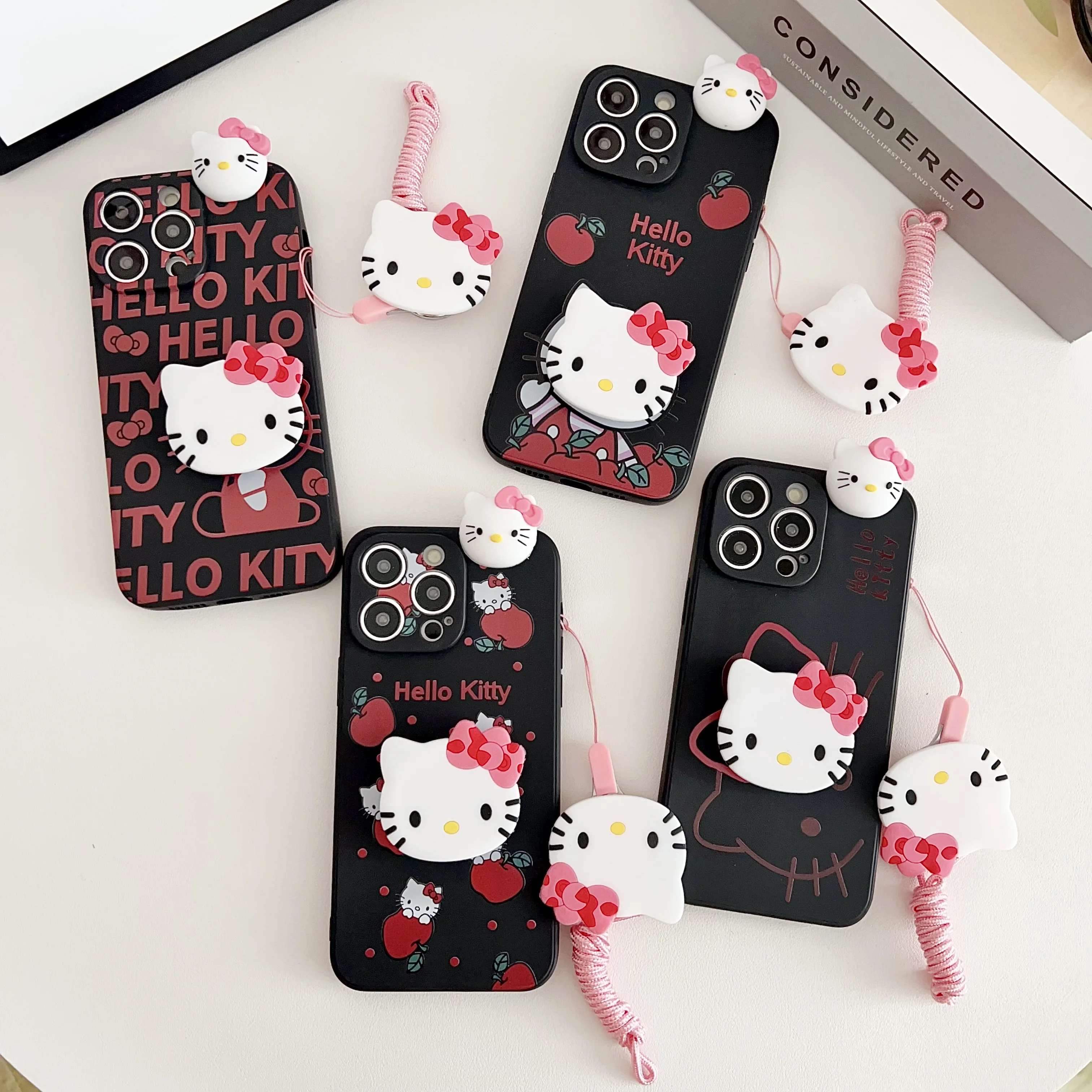 ДЛЯ Vivo Y15s Y17s Y15A Y76 Y35 Y22 Y16 Y02s Y78 Y27 V25 V25Pro V27 красная фотография Hello Kitty со