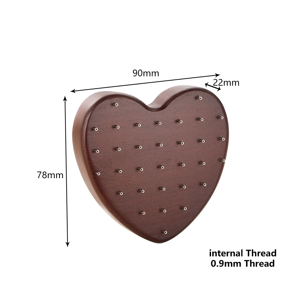 

1 шт., держатель для сережек в форме сердца, деревянные подставки для сережек с основанием, вешалка для сережек, подставка для сережек-гвоздиков, органайзер, стойка для ювелирных изделий, дисплей