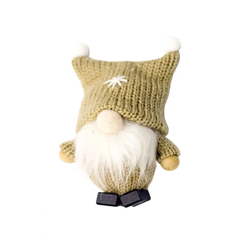 

2Pcs Faceless Dolls Hanging Plush Durable Ornament Exquisite Lightweight Knitted Cartoon Dolls Christmas Decorations Home Decor