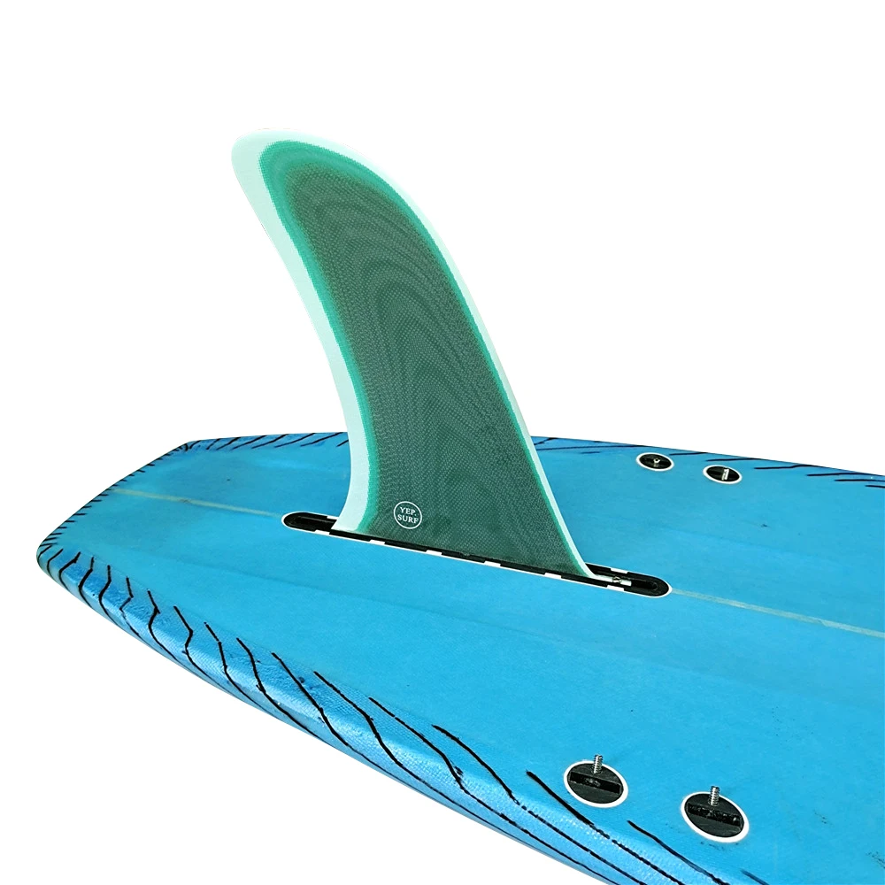 Surfboard Yep.surf Longboard Fin 10.5 Inch Green Color Fiberglass Sup Fin Honeycomb Single Fin Stand Up Paddle Board