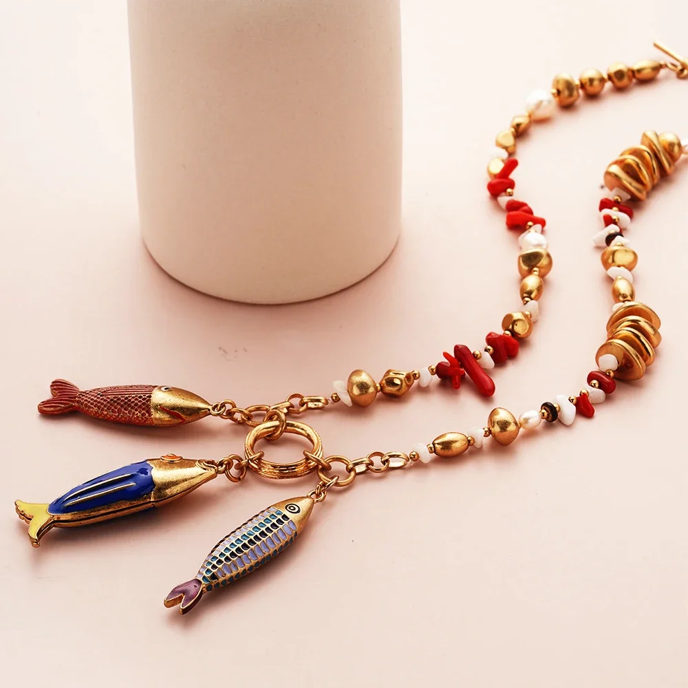 Модное ожерелье-чокер для морской рыбалки многослойное женское ожерелье в стиле