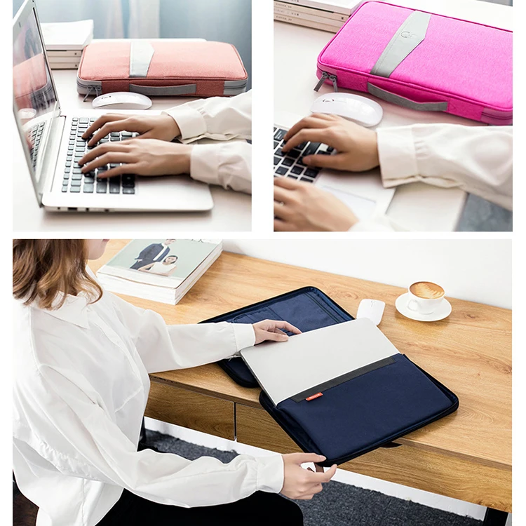 Portable Multi-functional Men's A4 Document Bags Waterproof Briefcases Laptop Notebook Pouch Travel Passport Holder Accessories