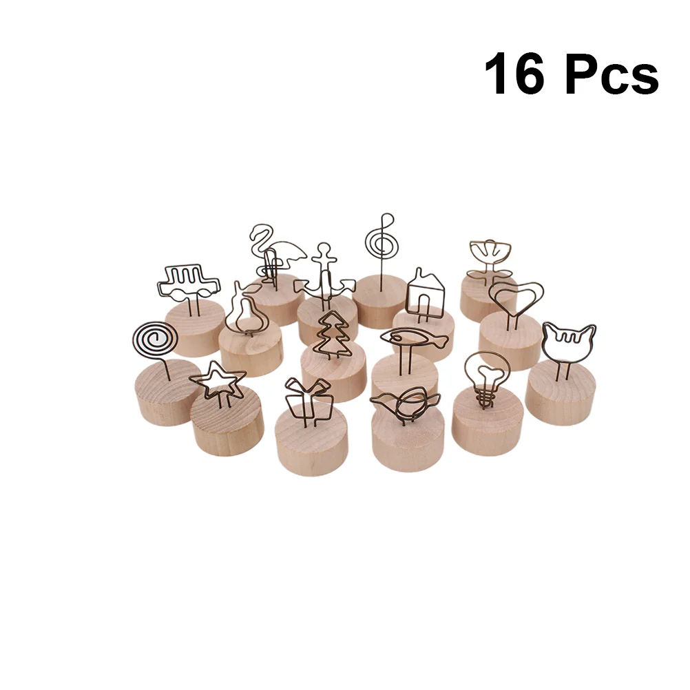 

16Pcs Memo Clip Photo Clip Business Holder Place Holder for Wedding Desk