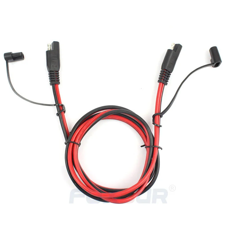 

150cm Thicked Sae To Sae Extension Cable With Protective Cover 16 Awg-Wire Harness Quick Disconnect Leads Electrical Connection