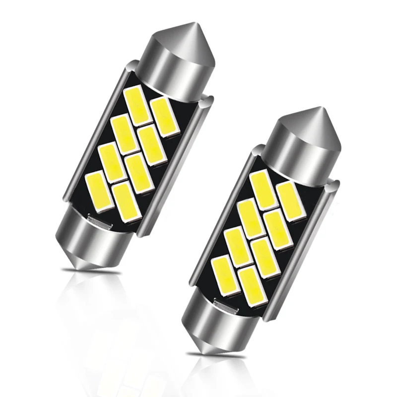 

10pcs LED Automobile Roof Lamp 42mm High Brightness Automobile Bulb 5630 8 Lamp Decoding Double Pointed Reading Lamp