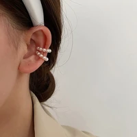 gentle temperament elegant ins celebrity fashion delicate ear clip ear studs pearl earrings for women girls new